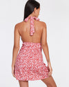 image of Leana Mini Dress in Ditsy Butterfly Peach and Red
