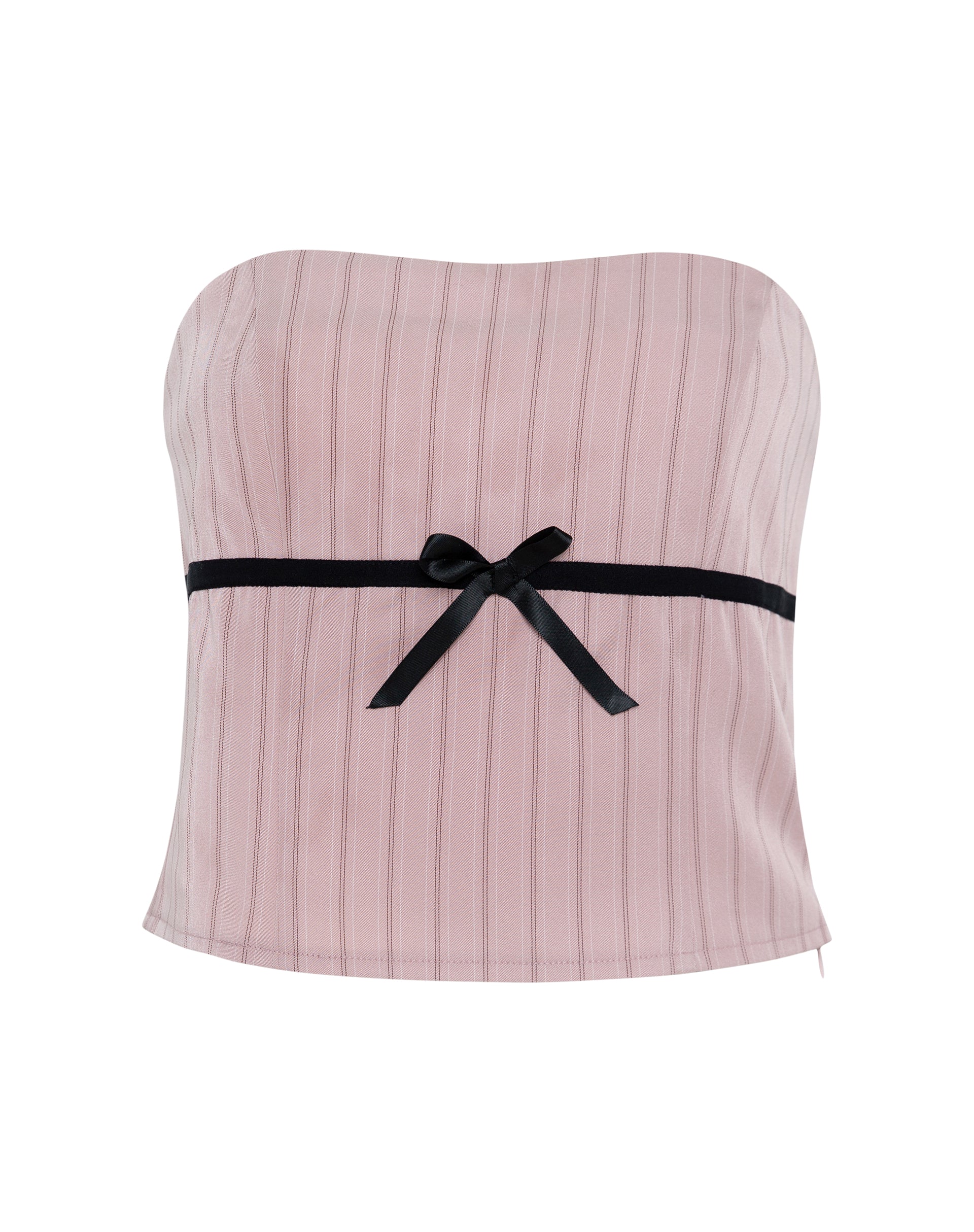 Image of Leggy Tube Top in Tailoring Blush Pinstripe