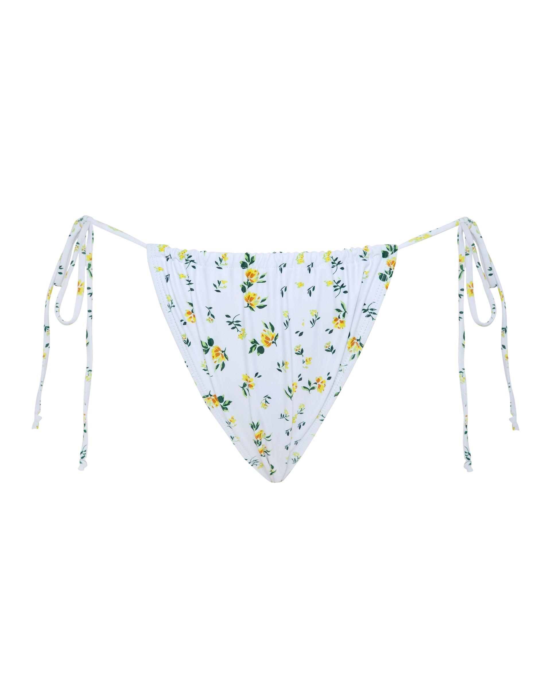 Image of Leyna Bikini Bottom in Yellow Ditsy Floral