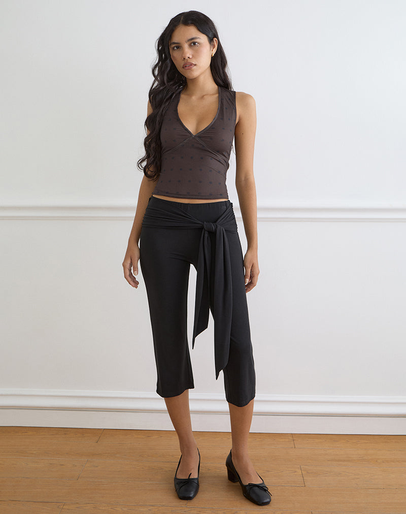 Image of Lihat Top in Mesh Rustic Polka Brown