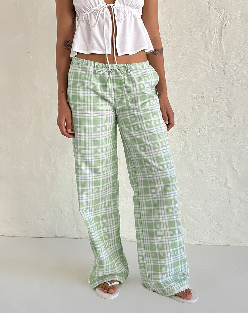 Image of Lirura Trouser in Table Cloth Neo Mint