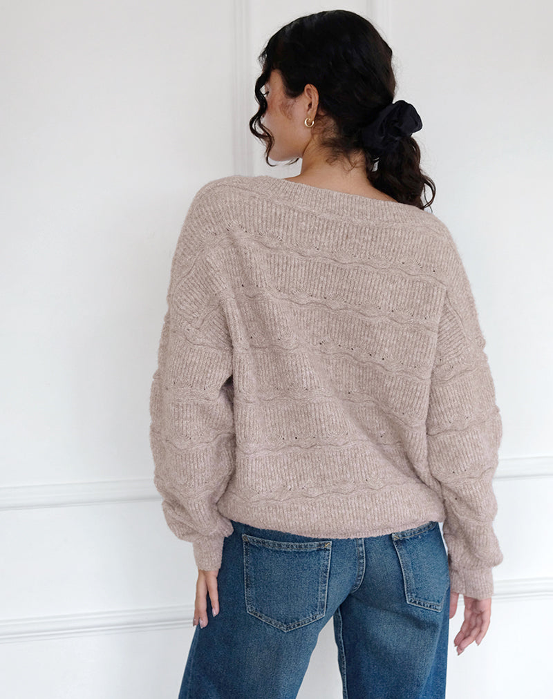 Image of Loka Oversized Jumper in Almond