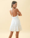 Image of Londyn Tiered Halter Mini Dress in Off White