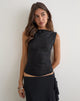 Image of Louis Vest Top in Lace Black