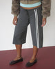 Image of Mino Capri Trouser in Charcoal Grey with Off White Binding