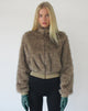 Image of Lovaro Jacket in Faux Fur Brown