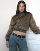 Image of Lovina Jacket in Brown Faux Fur
