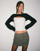 Image of Low Rise Mini Skirt in Cord Forest Green