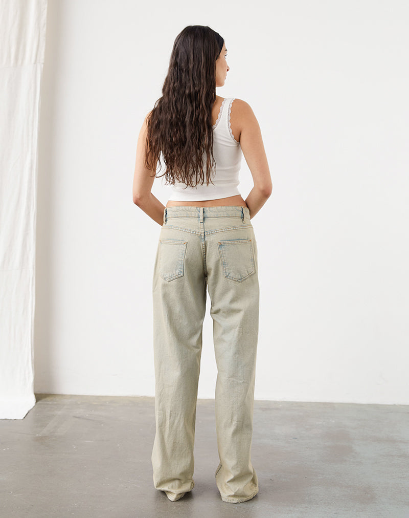 Image of Low Rise Parallel Jeans in Desert Sand Wash