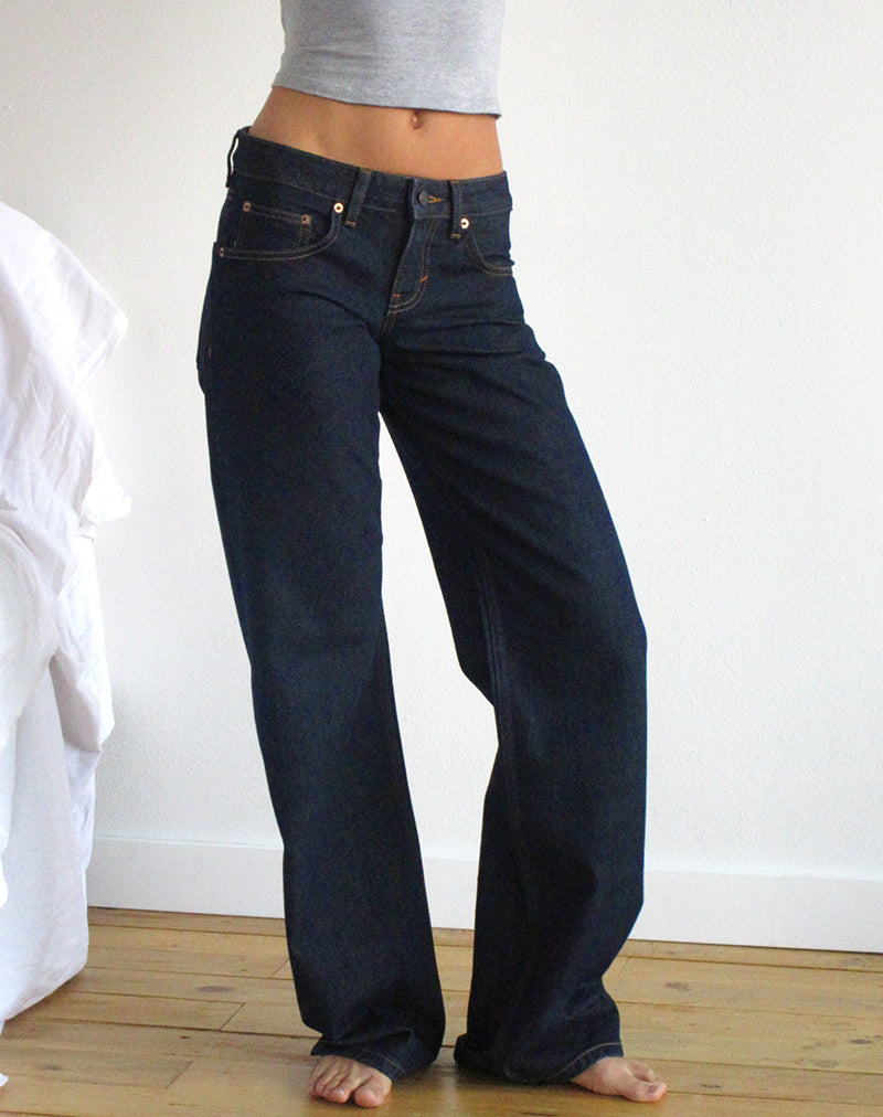 Low Rise Parallel Jeans in Heritage Indigo