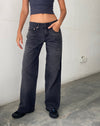 image of Low Rise Parallel Jeans in Vintage Black