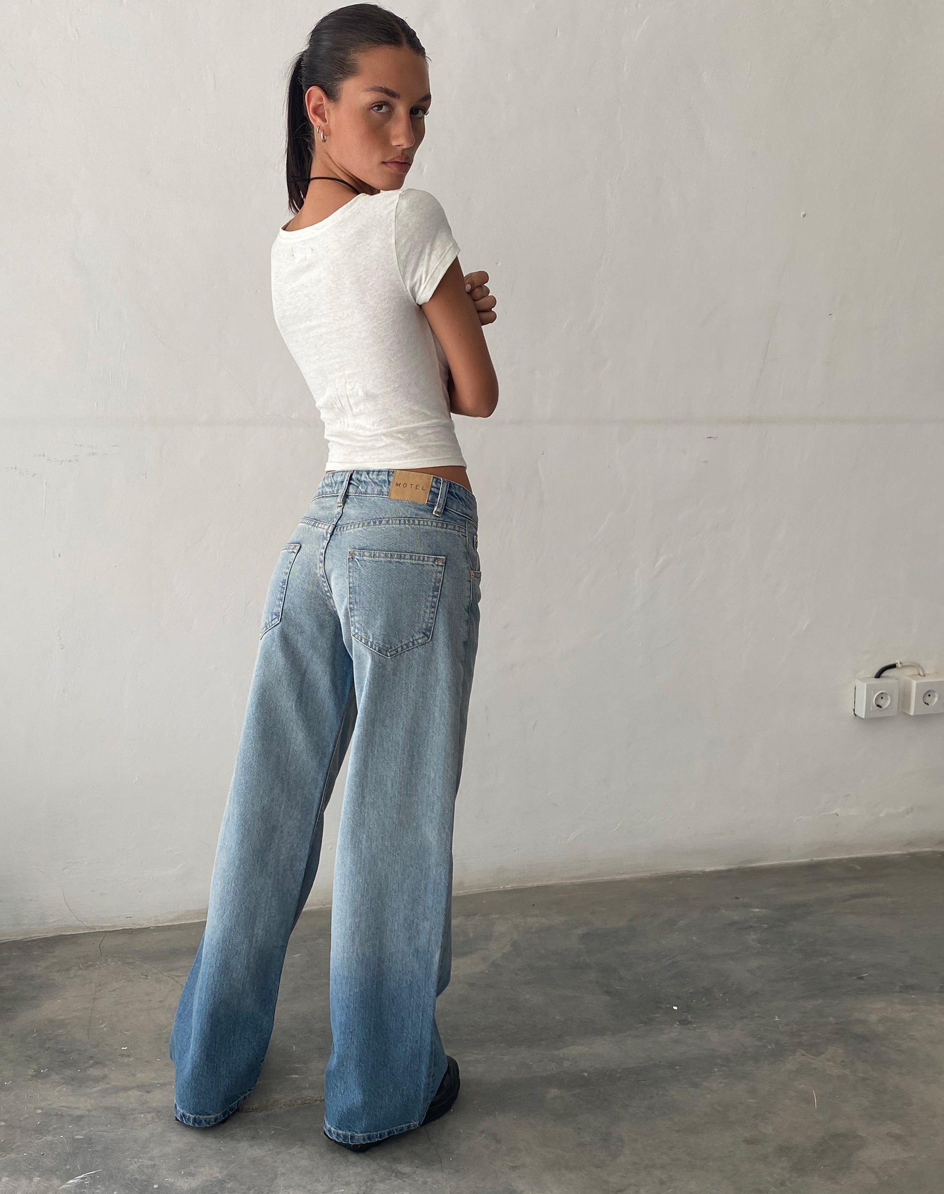 Vintage Bleach Low Rise Jeans | Parallel – motelrocks-com-eur