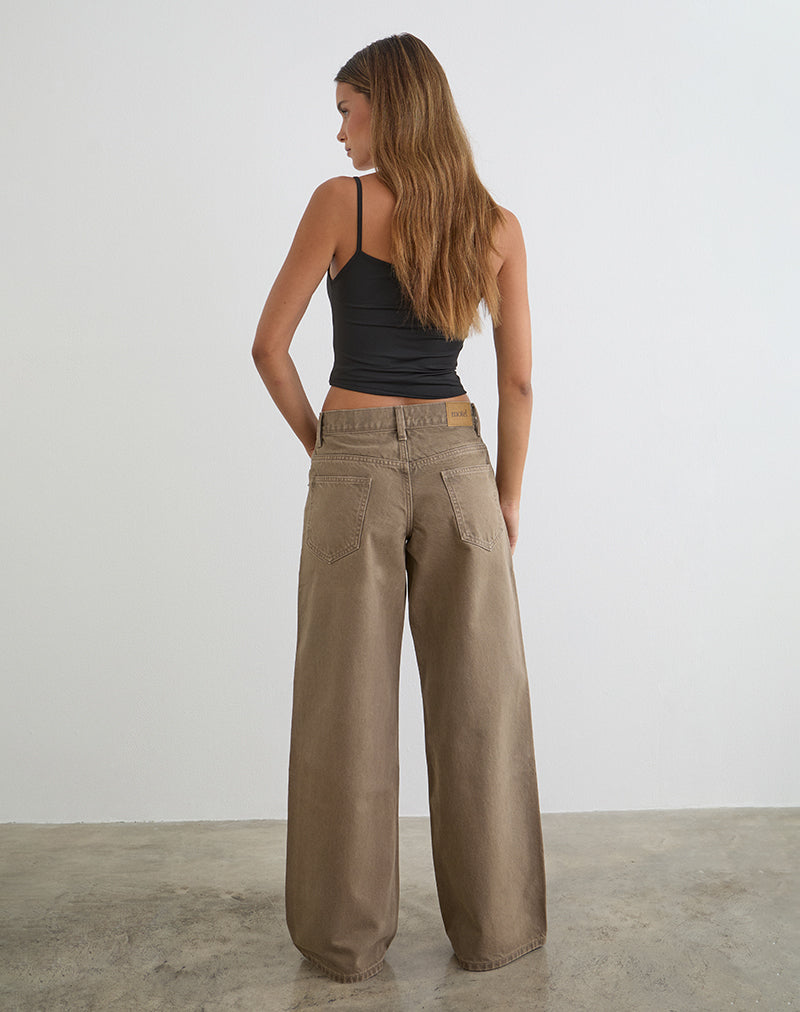 Image of Low Rise Roomy Jeans in Bronze