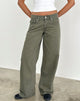 Image of Low Rise Roomy Jeans in Olive