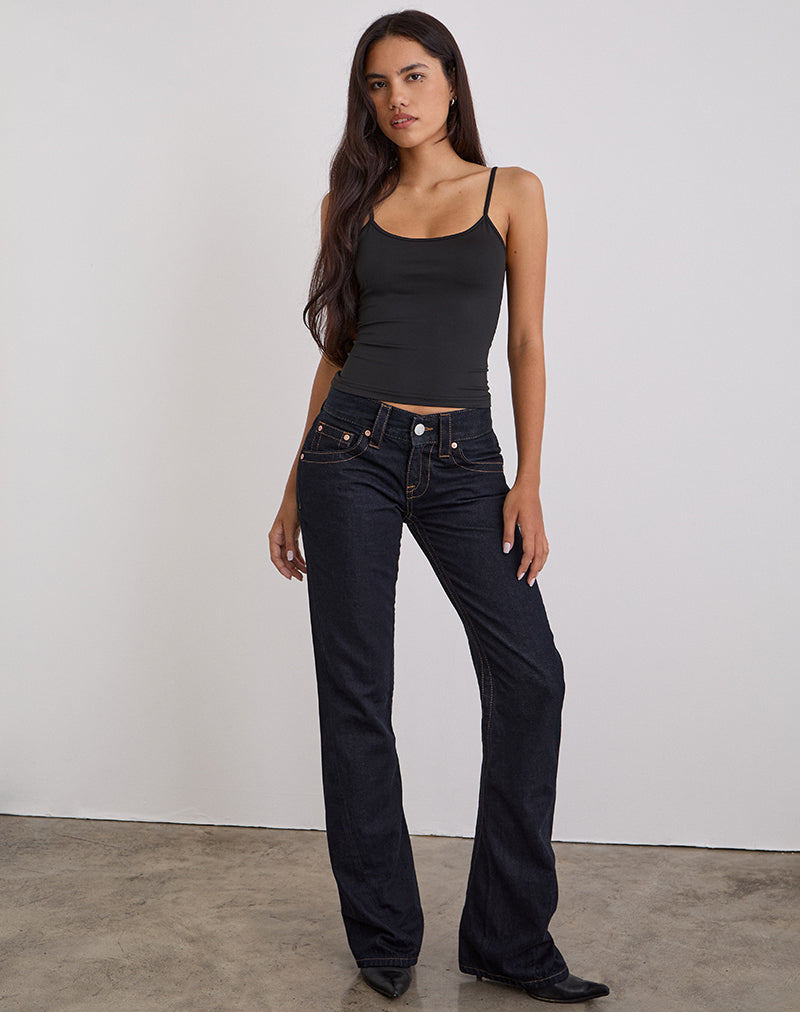 Low Rise Twisted Seam Jeans in Rinse