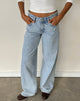 Image of Low Rise Roomy Jeans in Stripe 80s Light Blue Wash