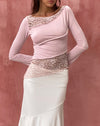 Image of Lucca Long Sleeve Top in Lace Pink Lotus
