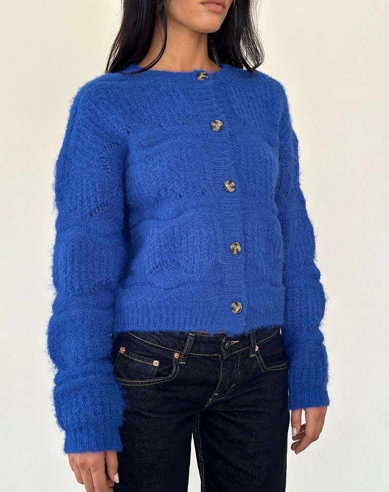 Cardigan Luciana en bleu cobalt