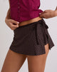 Imagen de Luel Wrap Skort en Micro Polka Marrón