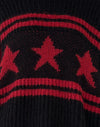 Black with Red Star and Stripes