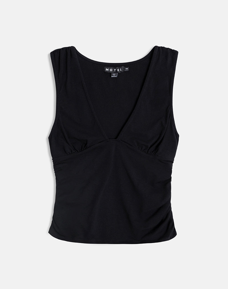 Image of Lycia Plunge Top in Black