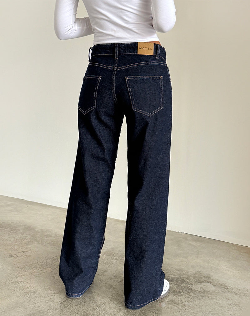 Image of Low Rise Parallel Jeans in Indigo