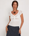 Image of Maika Knitted Top in Marshmallow