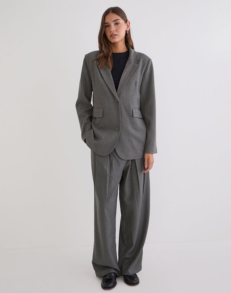 Maiwa Textured Tailoring Blazer in Charcoal