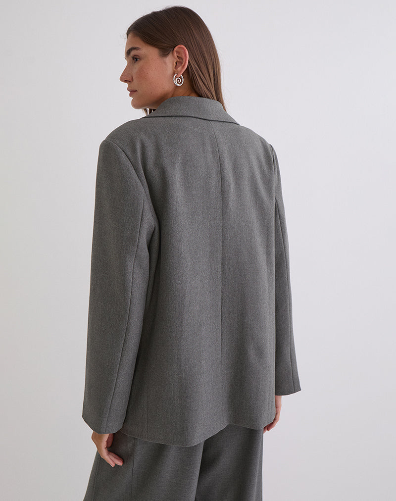 Image of Maiwa Textured Tailoring Blazer in Charcoal