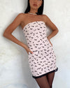 Image of Majik Bandeau Mini Dress in Pretty Bow Pink