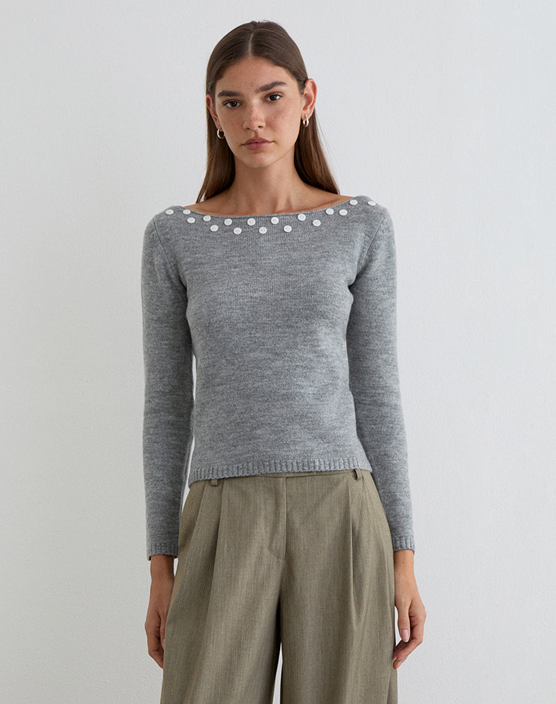 Image of Manahi Jumper in Pearl Knit Grey