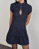 Image of Manama Mini Dress in Chambray Indigo