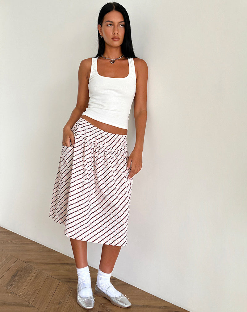 image of Manasi Midi Skirt in Geometric Tile