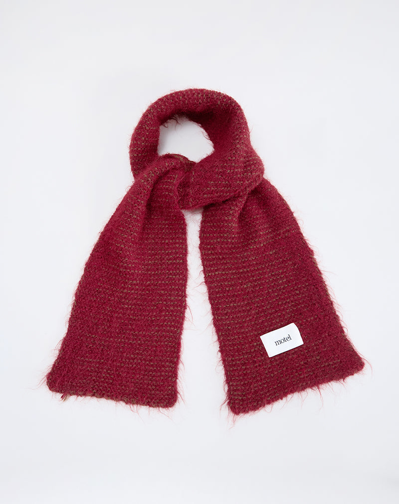 Image of Scarf in Plain Burgundy
