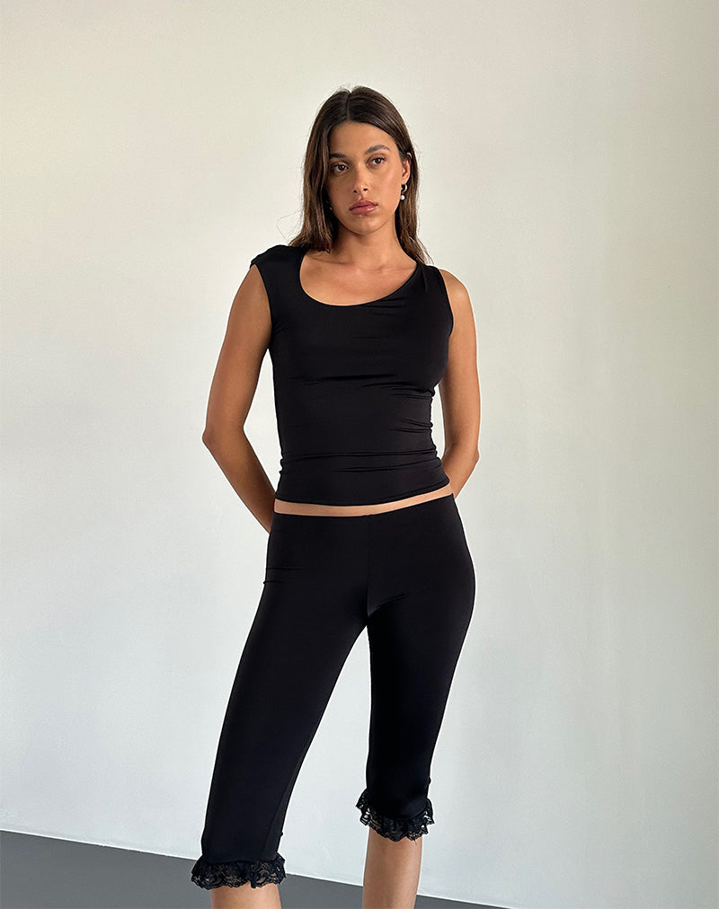 Image of Marcie Asymmetric Top in Slinky Black