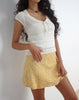 Image of Maurella Mini skirt in Flower Garden Yellow
