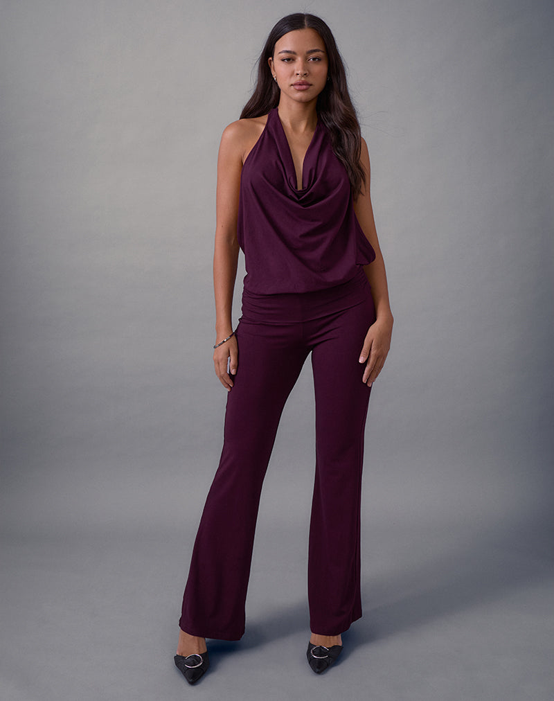 Image of Mayla Backless Jumpsuit in Fig