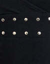 Rayon Jersey Black with Studs