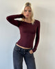 Image of Mazone Top in Dark Plum