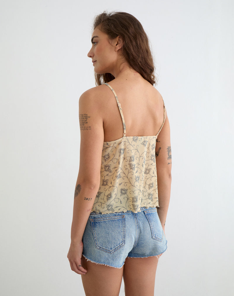 Image of Merida Top in Winding Ivy Pale Yellow
