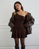 Image of Messac Asymmetric Dress in Rayon Jersey Bitter Chocolate