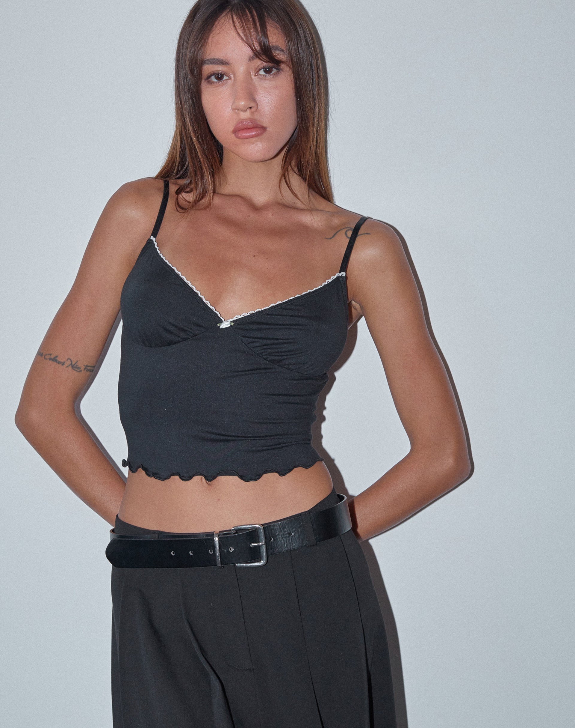 Mia Ballet Cami Top in Black