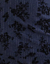 Flocked Shimmer Plisse Navy