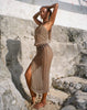 Image of Willa Knitted Midi Skirt in Desert Taupe