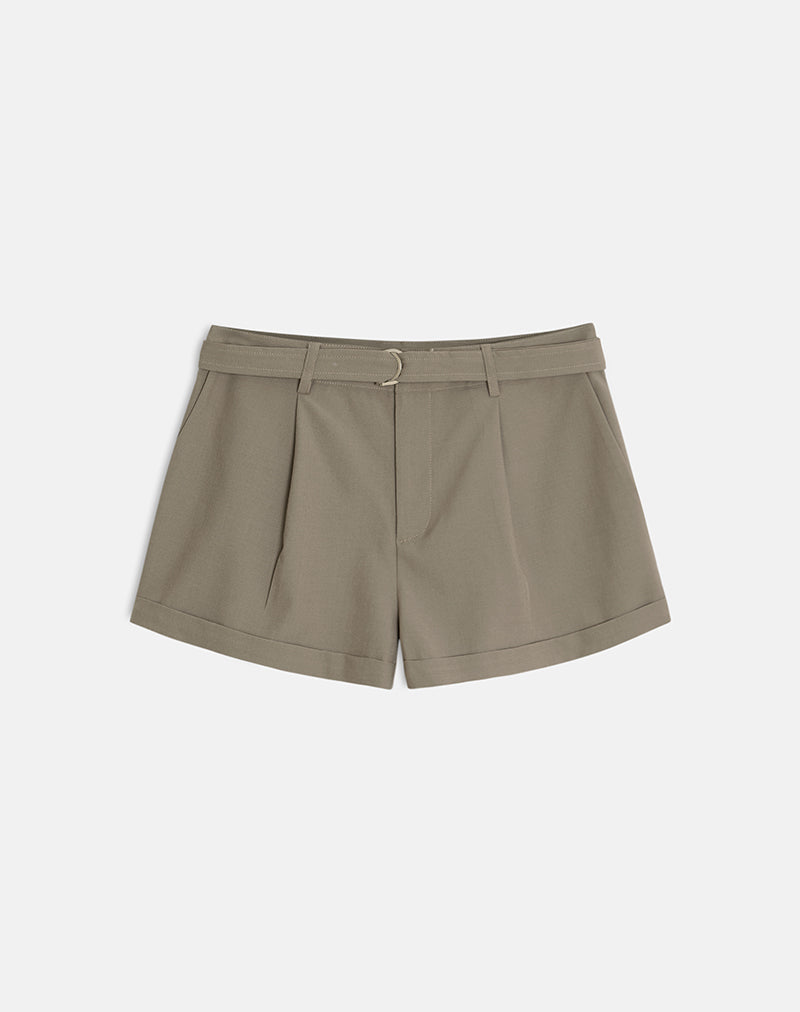 Image of Miluta Short in Tailoring Dark Beige