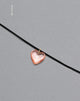 image of Mimi Pink Glass Heart Necklace