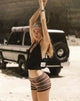 Image de Husan Hot Pants in Shimmer Stripe Knit Rust
