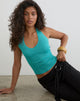 Image of Mirelda Halterneck Top in Lurex Blue