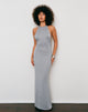 Image of Morie Maxi Dress in Knit Jacquard Silver