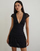 Image of Mowgli Cap Sleeve Mini Dress in Black